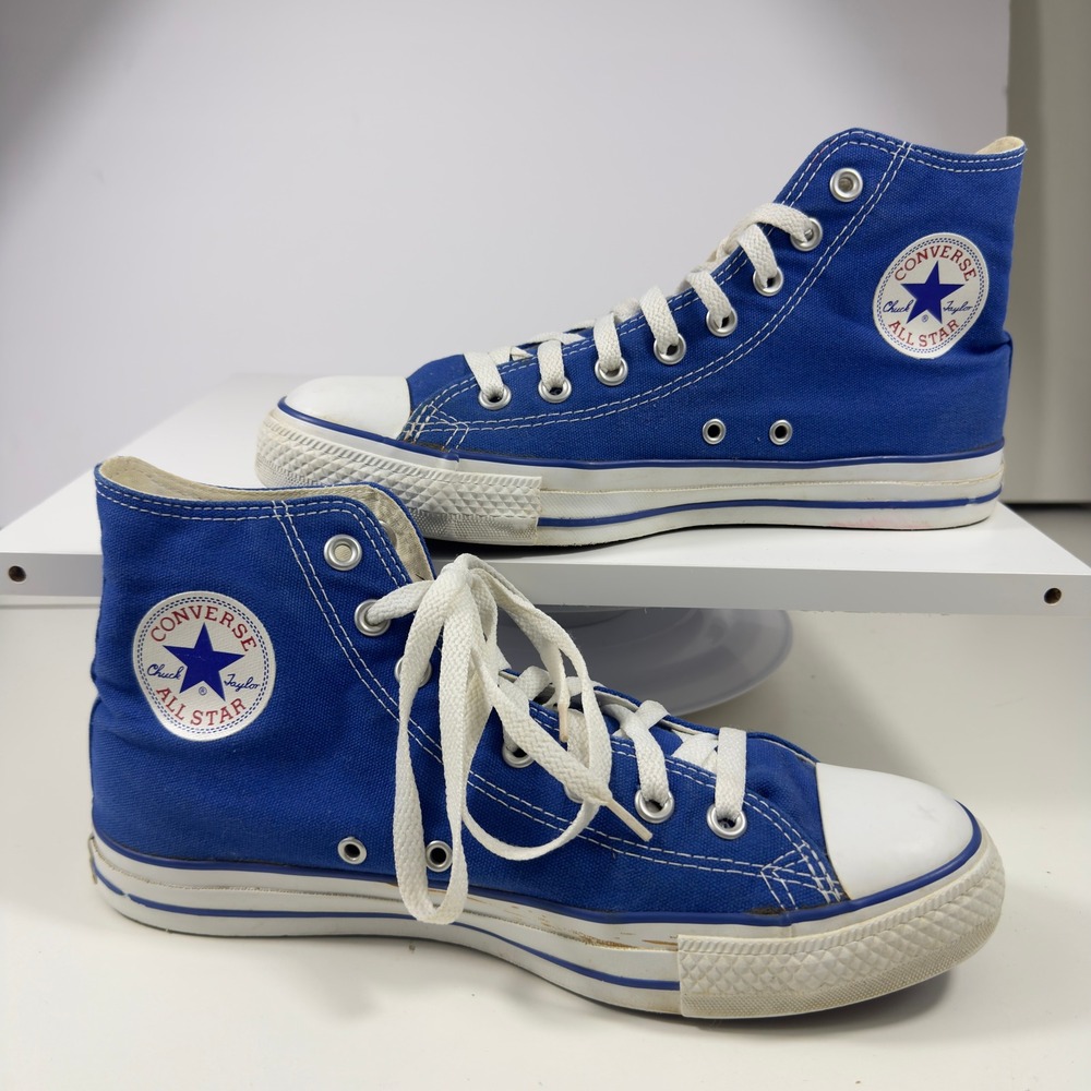 Converse Chuck Taylor All Star High Top Blue Men 8.5 Women 10.5 Sneaker Canvas - Picture 10 of 15